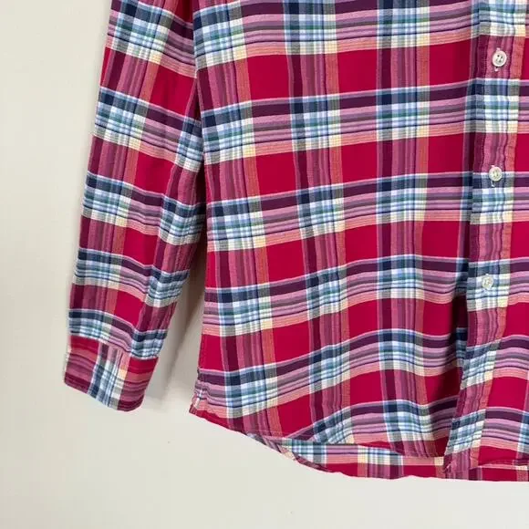 Ralph Lauren Plaid Shirt Mens SMALL Custom Fit Preppy Button Down Academic - Picture 5 of 8